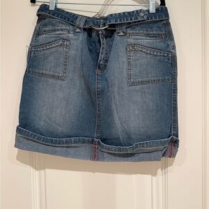 Casual Blue Denim Mini Skirt